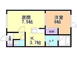 間取図画像 1LDK