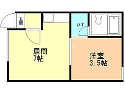 パークサイドZ 1DKの間取図画像