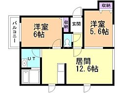 間取図画像 2LDK