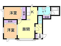 間取図画像 2LDK