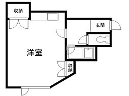 ガルテンハイム ワンルームの間取図画像
