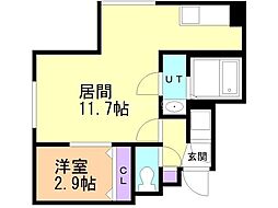 グランコンフォート双葉 1LDKの間取図画像