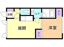 ウェルカムサトウ6 1DKの間取図画像