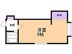 エスポワールハイツ ワンルームの間取図画像