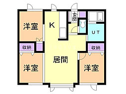 ハイツラルゴ 3LDKの間取図画像