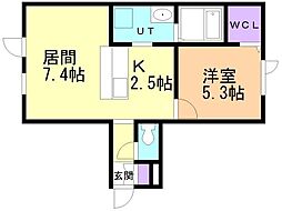 グレイス・ブルトン 1LDKの間取図画像