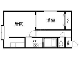 レジデンス城山2 1LDKの間取図画像
