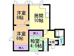 カーサドルチェ 3LDKの間取図画像