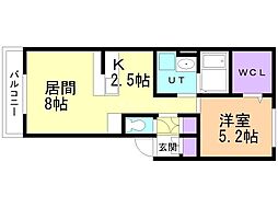 ディアス 1LDKの間取図画像
