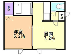 メゾン294 1DKの間取図画像