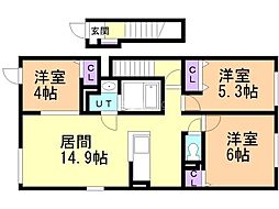クレイトンサンシャイン 3LDKの間取図画像