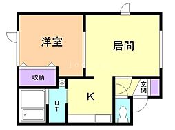 ベル・シェモア 1LDKの間取図画像