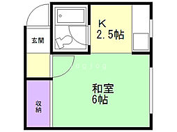 コーポ・シマムラ 1Kの間取図画像