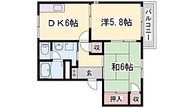 グリーン・メドゥB棟 102 ｜ 兵庫県神戸市北区藤原台北町３丁目（賃貸アパート2DK・1階・43.00㎡） その2