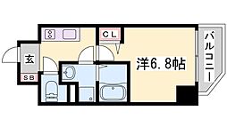 プレサンス神戸元町ベルシオン 13階1Kの間取り