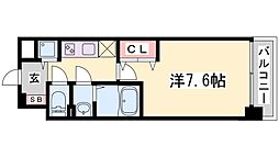 Ｌｕｘｅ神戸ＷＥＳＴ 8階1Kの間取り