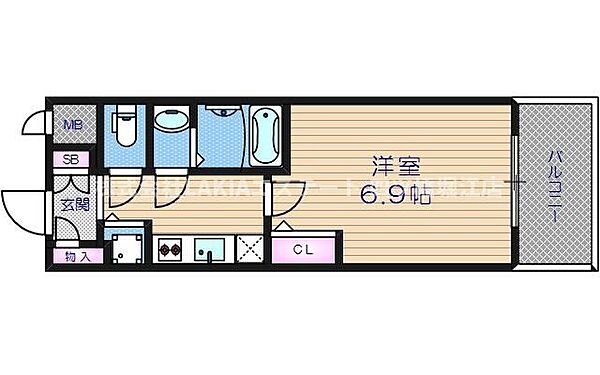 エスリード松屋町SOUTH ｜大阪府大阪市中央区瓦屋町1丁目(賃貸マンション1K・2階・24.48㎡)の写真 その2