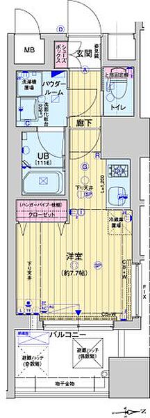 レオンコンフォート本町東III ｜大阪府大阪市中央区常盤町2丁目(賃貸マンション1R・14階・22.84㎡)の写真 その2