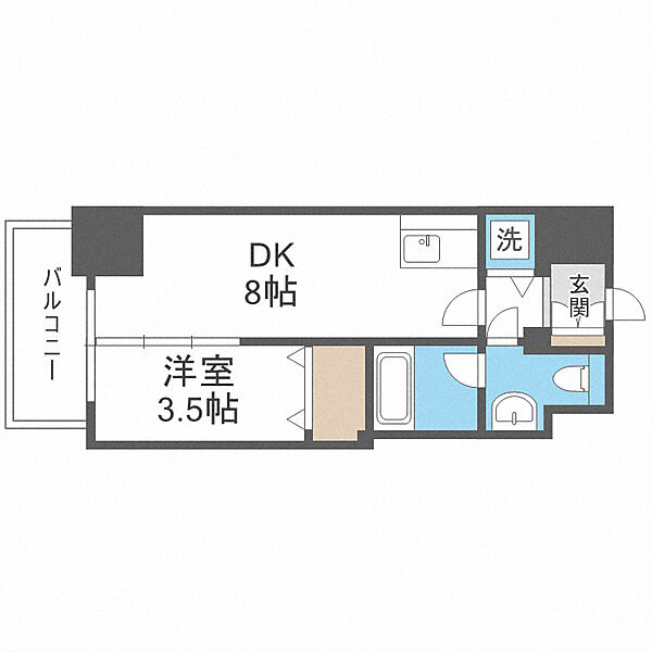 イグレック南本町 ｜大阪府大阪市中央区博労町1丁目(賃貸マンション1DK・5階・28.35㎡)の写真 その2