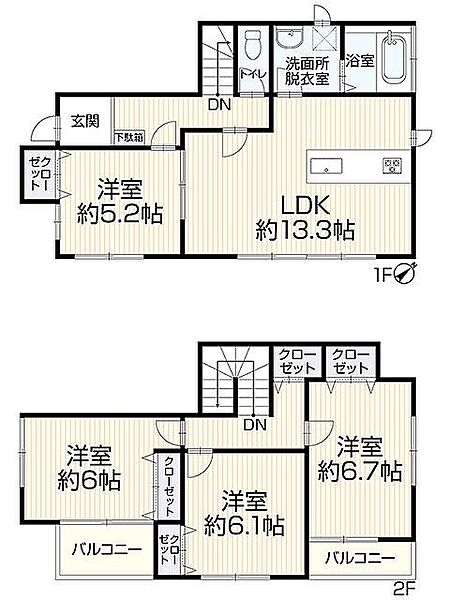 間取りを拡大表示