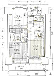 エステムプラザ大手前エヴァース 2DKの間取図画像