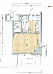エステムコート梅田リトリーヴ 1Kの間取図画像