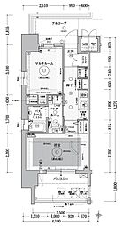 エステムプラザ梅田中崎町3ツインマークスノースレジデンス 1SKの間取図画像