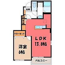 悠楽住宅マス・マロック  ｜ 栃木県下都賀郡野木町大字丸林（賃貸アパート1LDK・1階・45.89㎡） その2