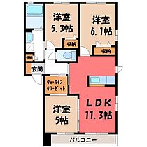 茨城県古河市下大野（賃貸アパート3LDK・2階・61.10㎡） その2