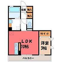 Mスカイ II  ｜ 群馬県太田市西本町（賃貸アパート1LDK・1階・37.03㎡） その2