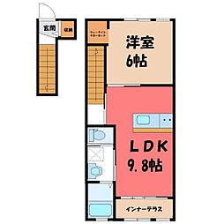 サウザントライト アパート B 2階