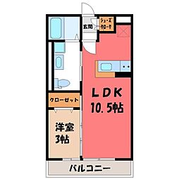 BizSTAY古河 1LDKの間取図画像