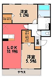 ピノン 2LDKの間取図画像