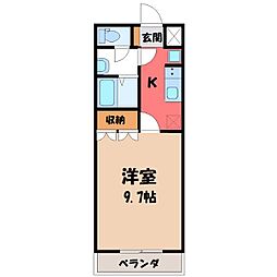 エルアールA 1Kの間取図画像