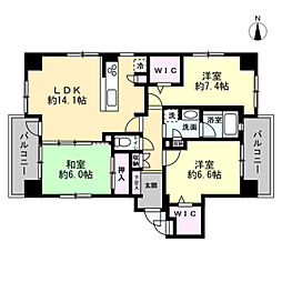 レゾン茅ヶ崎中海岸 3LDKの間取図画像