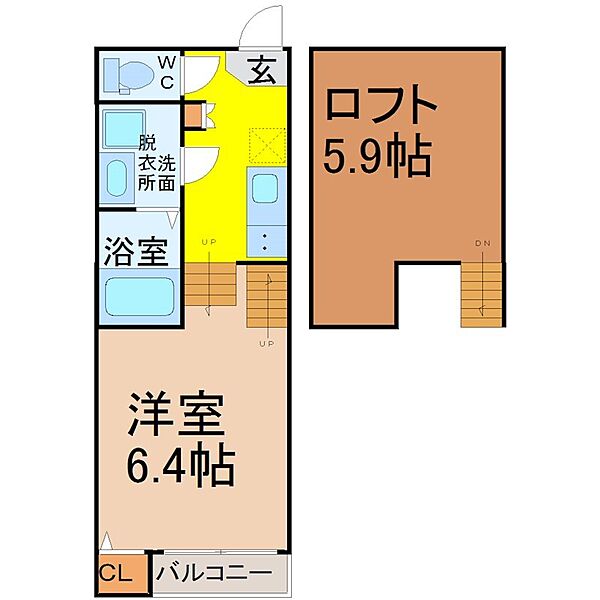 ハーモニーテラス萩原町 ｜愛知県名古屋市昭和区萩原町４丁目(賃貸アパート1SK・1階・21.06㎡)の写真 その2