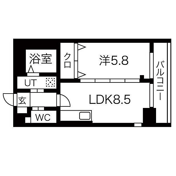 愛知県名古屋市中川区高畑１丁目(賃貸マンション1LDK・9階・37.27㎡)の写真 その2