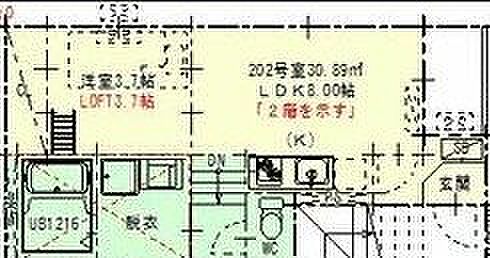 アレイア本陣 ｜愛知県名古屋市中村区大秋町３丁目(賃貸アパート1LDK・2階・30.89㎡)の写真 その2