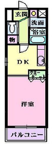 画像2:DK6.3帖　洋室8帖　家具家電ご用意できます。