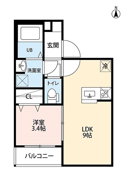 アエスタース ｜愛知県名古屋市瑞穂区大喜新町２丁目(賃貸アパート1LDK・3階・31.06㎡)の写真 その2