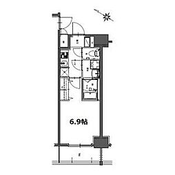 S-RESIDENCE神宮西駅前ascent 5階1Kの間取り
