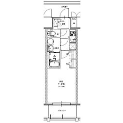 S-RESIDENCE浅間町駅前axial 13階1Kの間取り