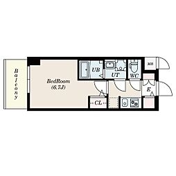 S-RESIDENCE熱田 12階1Kの間取り