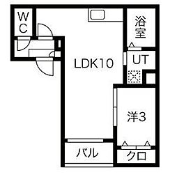Warren shibataI 2階1LDKの間取り