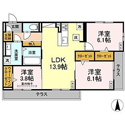 Fortuna・ZUKAIII 1階3LDKの間取り