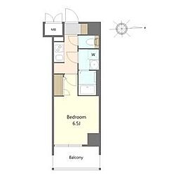 S-RESIDENCE名駅北alesia(アレシア) 1Kの間取図画像