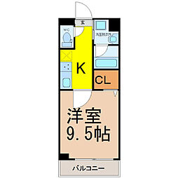 アーバンライフ名駅ウエスト 1Kの間取図画像