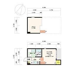 ハーモニーテラス広住町 1SKの間取図画像