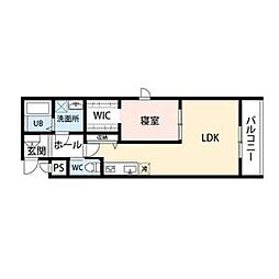 Persimmon 1LDKの間取図画像