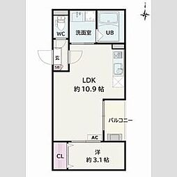 Jack shohoV 1LDKの間取図画像